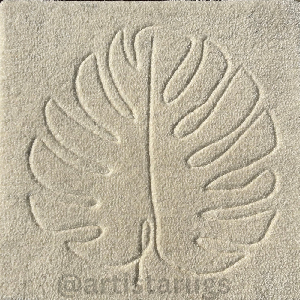 Image of a Stencil Leaf rug with leaf-shaped patterns