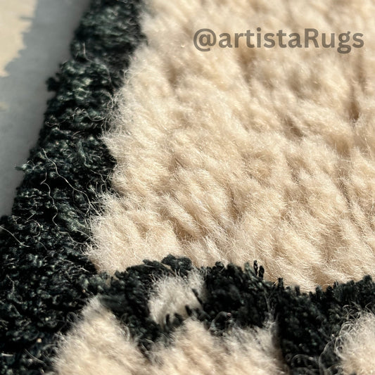 Cosy moss shag rug