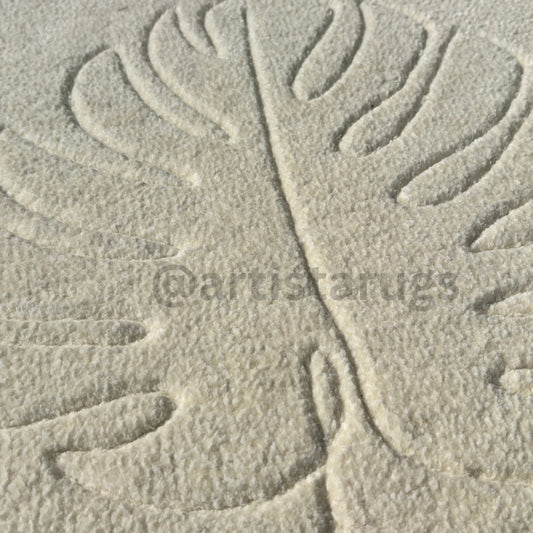 Image of a Stencil Leaf rug with leaf-shaped patterns