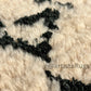 Black and white moss shag rug