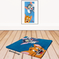 Cat and mouse animation Rugs 